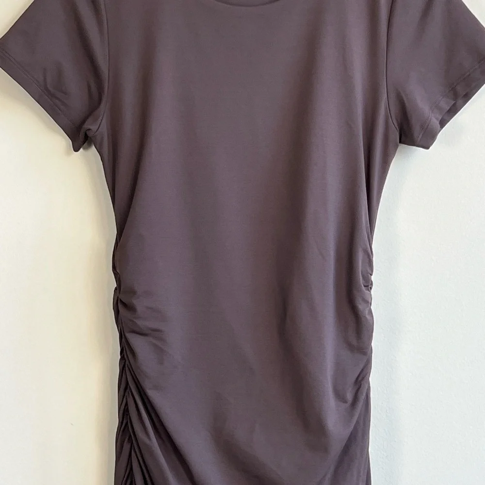 Babaton Contour Ruched Mini Brown Dress Size L - Picture 7 of 11